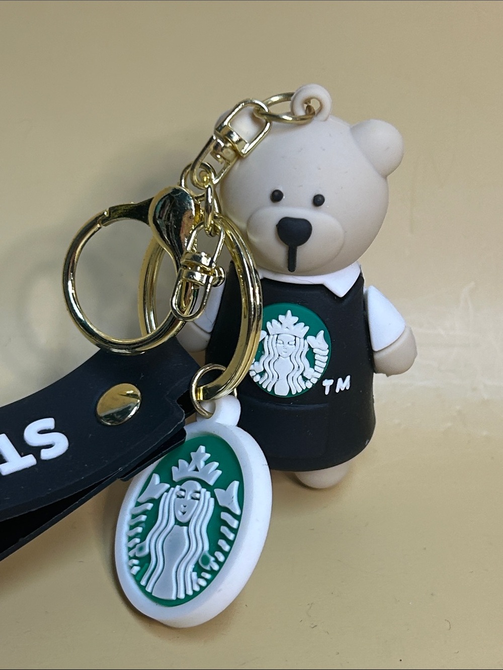 Starbucks Bear barista Keychain Wrist Strap - Picture 2 of 3